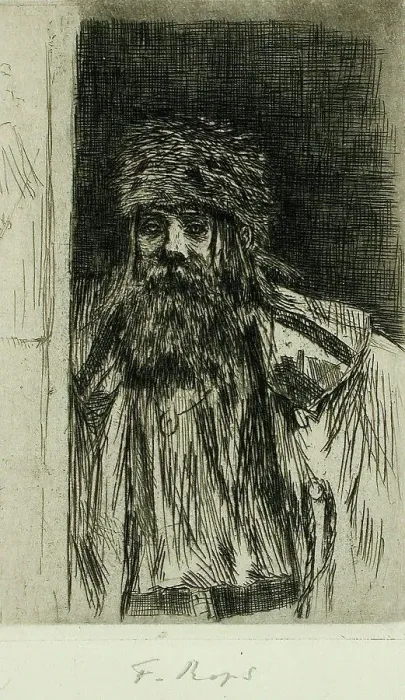 Framed Print : Le Moujick, 1874. Creator: Félicien Rops Framed Print : Le Moujick, 1874. Creator: Félicien Rops