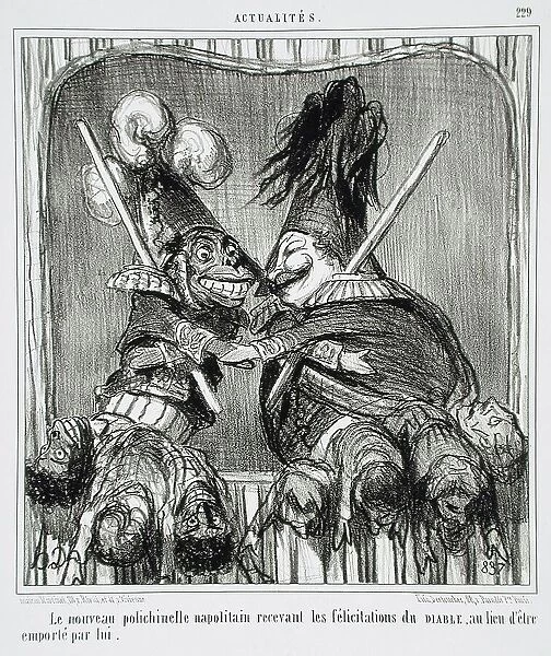 Le Nouveau polichinelle napolitain.. 1855. Creator: Honore Daumier