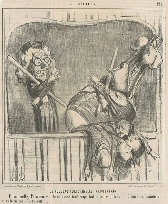Framed Print : Le nouveau polichinelle napolitan, 19th century. Creator: Honore Daumier Framed Print : Le nouveau polichinelle napolitan, 19th century. Creator: Honore Daumier