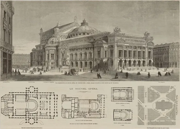 Framed Print : Le nouvel Opéra. Creator: Maurand, Charles (1824-1904) Framed Print : Le nouvel Opéra. Creator: Maurand, Charles (1824-1904)