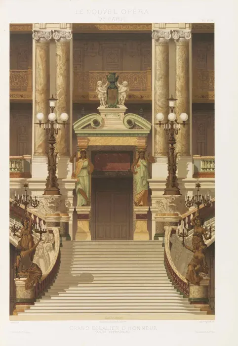 Framed Print : Le nouvel Opera de Paris, 1880. Creator: Garnier, Charles (1825-1898) Framed Print : Le nouvel Opera de Paris, 1880. Creator: Garnier, Charles (1825-1898)