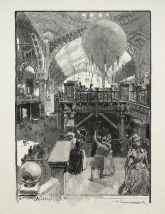 Framed Print : Le Palais des Arts Liberaux, Interieur. Creator: Auguste Louis Lepere (French