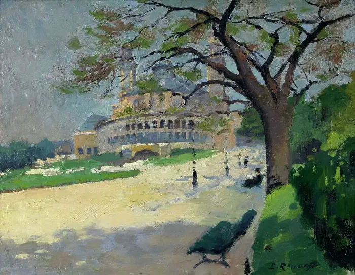 Framed Print : Le Palais du Trocadéro vu des jardins, c.1910. Creator: Jules Ernest Renoux Framed Print : Le Palais du Trocadéro vu des jardins, c.1910. Creator: Jules Ernest Renoux