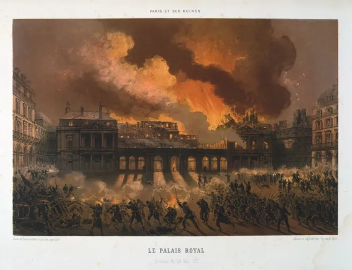 Framed Print : Le Palais Royal, Paris Commune, 24 May 1871 Framed Print : Le Palais Royal, Paris Commune, 24 May 1871