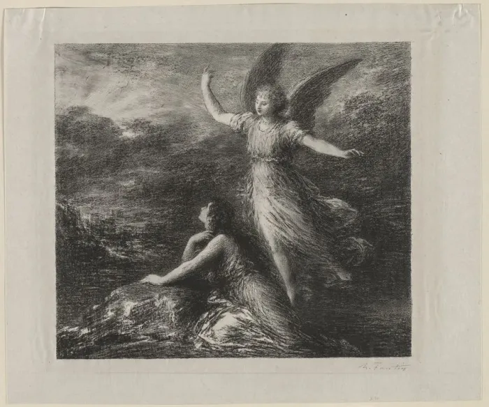 Framed Print : Le Paradis et la Peri, 1884. Creator: Henri Fantin-Latour (French, 1836-1904) Framed Print : Le Paradis et la Peri, 1884. Creator: Henri Fantin-Latour (French, 1836-1904)