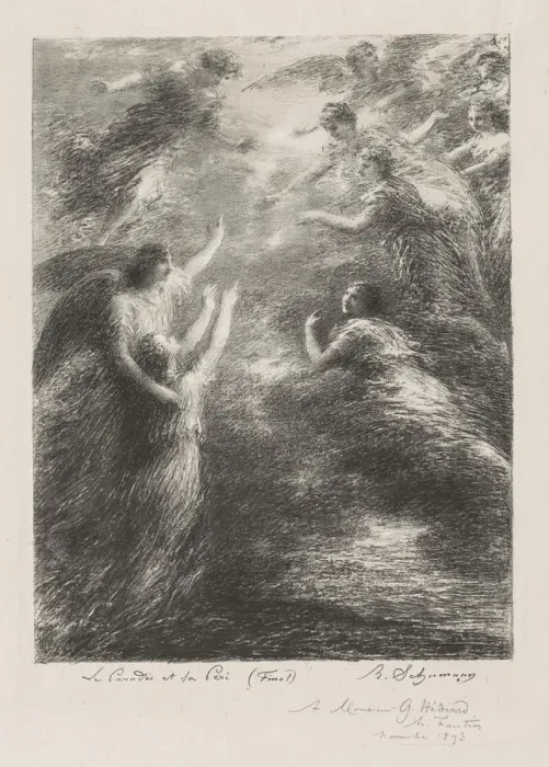 Framed Print : Le Paradis et la Peri, 1893. Creator: Henri Fantin-Latour (French, 1836-1904) Framed Print : Le Paradis et la Peri, 1893. Creator: Henri Fantin-Latour (French, 1836-1904)