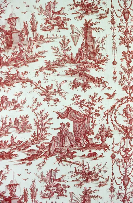 Framed Print : Le Parc du Chateau (Furnishing Fabric), France, c. 1783. Creator: Oberkampf Manufactory Framed Print : Le Parc du Chateau (Furnishing Fabric), France, c. 1783. Creator: Oberkampf Manufactory