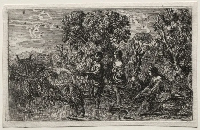 Framed Print : Le Passage du gue, 1634. Creator: Claude Lorrain (French, 1604-1682) Framed Print : Le Passage du gue, 1634. Creator: Claude Lorrain (French, 1604-1682)