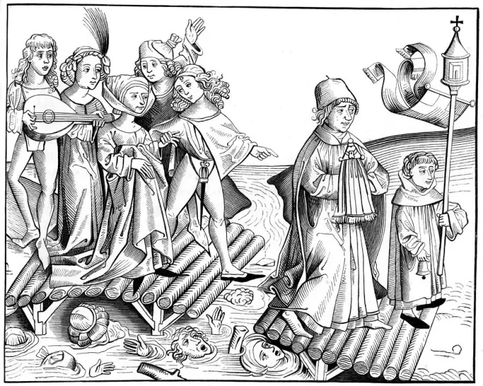 Framed Print : Le passage du viatique, 1493 (1849). Artist: Pierre Wolgmuth Framed Print : Le passage du viatique, 1493 (1849). Artist: Pierre Wolgmuth