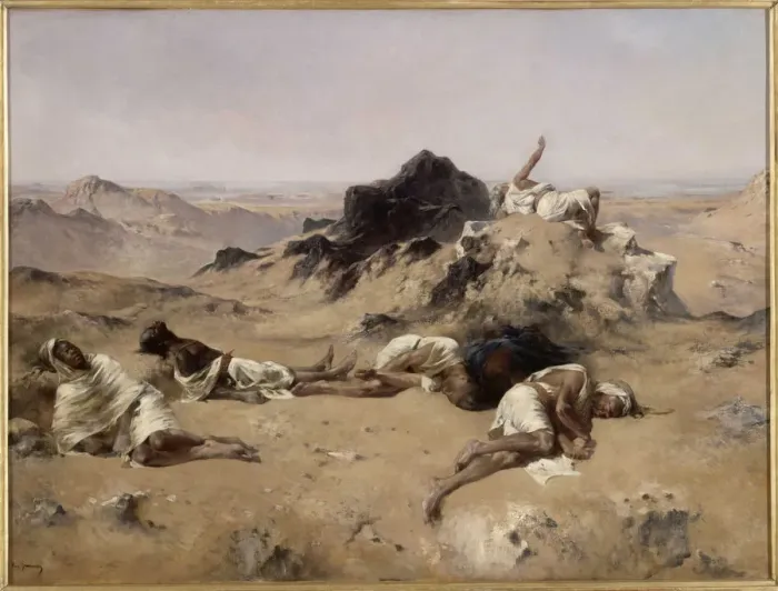 Framed Print : Le Pays de la Soif (The Land of Thirst), 1860s. Creator: Fromentin, Eugene (1820-1876) Framed Print : Le Pays de la Soif (The Land of Thirst), 1860s. Creator: Fromentin, Eugene (1820-1876)