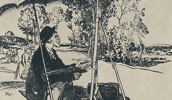 Le Paysagiste, 1919. Artist: Auguste Lepere