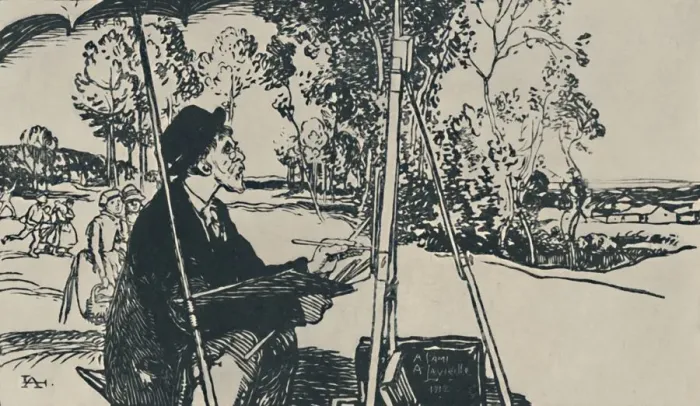 Framed Print : Le Paysagiste, 1919. Artist: Auguste Lepere Framed Print : Le Paysagiste, 1919. Artist: Auguste Lepere