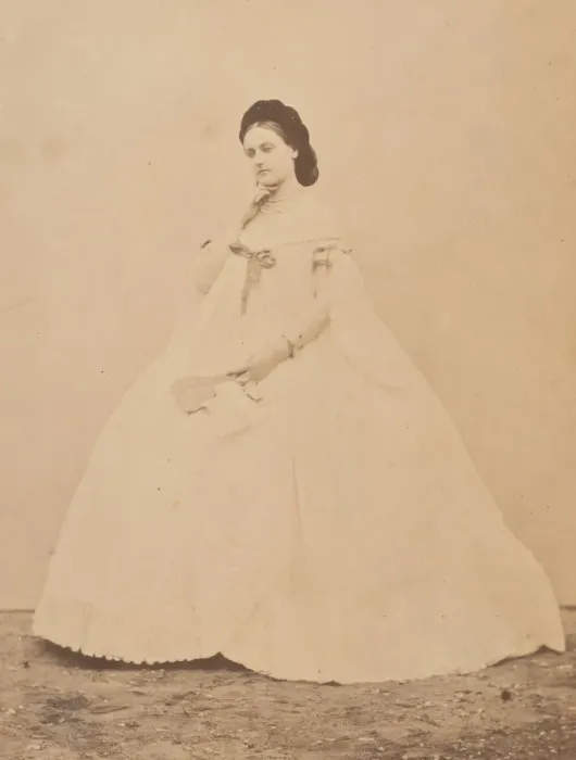 Framed Print : Le peignoir plisie (autre), 1860s. Creator: Pierre-Louis Pierson
