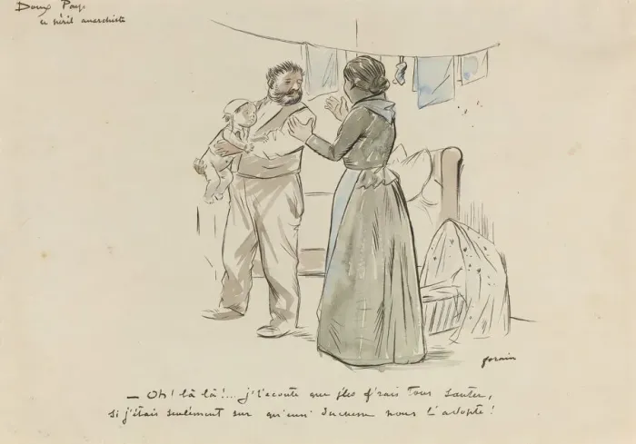 Framed Print : Le Peril Anarchiste, c. 1897. Creator: Jean Louis Forain Framed Print : Le Peril Anarchiste, c. 1897. Creator: Jean Louis Forain