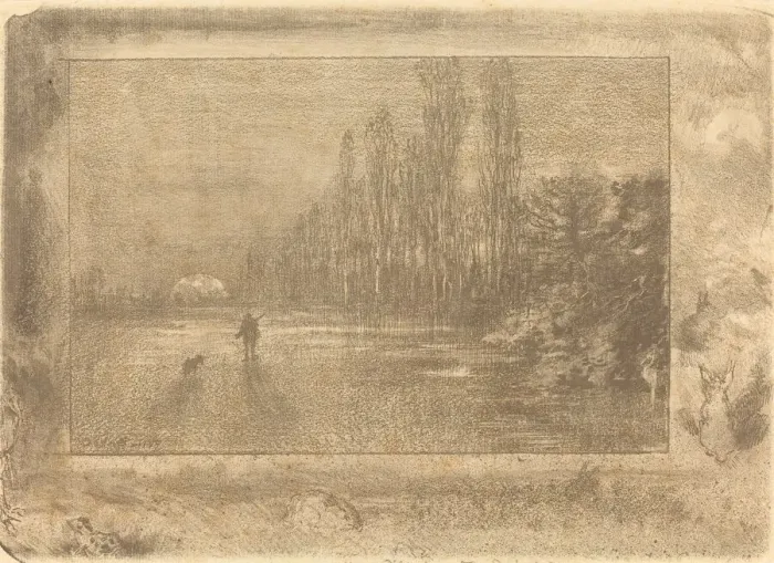 Framed Print : Le Petit Chasseur (Little Hunter), 1892. Creator: Felix Hilaire Buhot Framed Print : Le Petit Chasseur (Little Hunter), 1892. Creator: Felix Hilaire Buhot