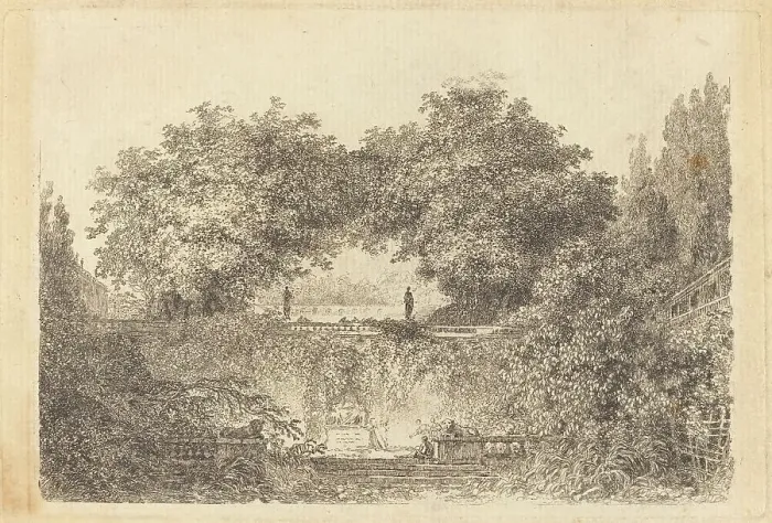 Framed Print : Le Petit Parc, 1763 / 65. Creator: Jean Claude Richard Saint-Non Framed Print : Le Petit Parc, 1763 / 65. Creator: Jean Claude Richard Saint-Non