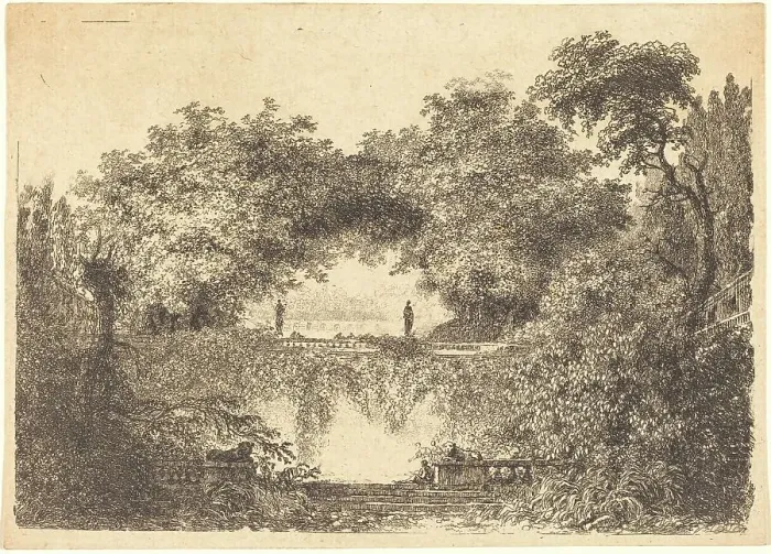 Framed Print : Le Petit Parc, 1763 / 65. Creator: Jean Claude Richard Saint-Non Framed Print : Le Petit Parc, 1763 / 65. Creator: Jean Claude Richard Saint-Non