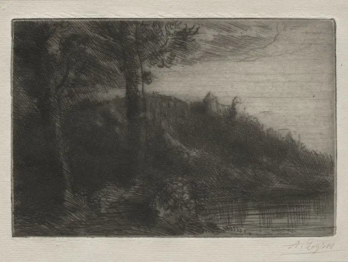 Framed Print : Le Petit Pont. Creator: Alphonse Legros (French, 1837-1911) Framed Print : Le Petit Pont. Creator: Alphonse Legros (French, 1837-1911)