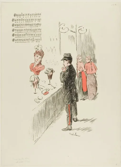 Framed Print : Le Petit Potach, published August 18, 1893. Creator: Theophile Alexandre Steinlen Framed Print : Le Petit Potach, published August 18, 1893. Creator: Theophile Alexandre Steinlen