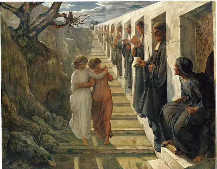 Framed Print : Le Poeme de l'ame (Poem of the Soul). Le Mauvais Sentier (The Wrong Path), 1854. Creator: Janmot, Louis (1814-1892). Le Poeme de l'ame (Poem of the Soul). Le Mauvais Sentier (The Wrong Path), 1854 Framed Print : Le Poeme de l'ame (Poem of the Soul). Le Mauvais Sentier (The Wrong Path), 1854. Creator: Janmot, Louis (1814-1892). Le Poeme de l'ame (Poem of the Soul). Le Mauvais Sentier (The Wrong Path), 1854