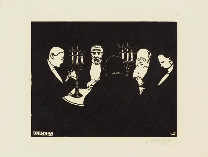 Framed Print : Le Poker, 1896. Creator: Vallotton, Felix Edouard (1865-1925) Framed Print : Le Poker, 1896. Creator: Vallotton, Felix Edouard (1865-1925)