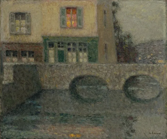 Framed Print : Le Pont, Between 1931 and 1938. Creator: Le Sidaner, Henri (1862-1939) Framed Print : Le Pont, Between 1931 and 1938. Creator: Le Sidaner, Henri (1862-1939)