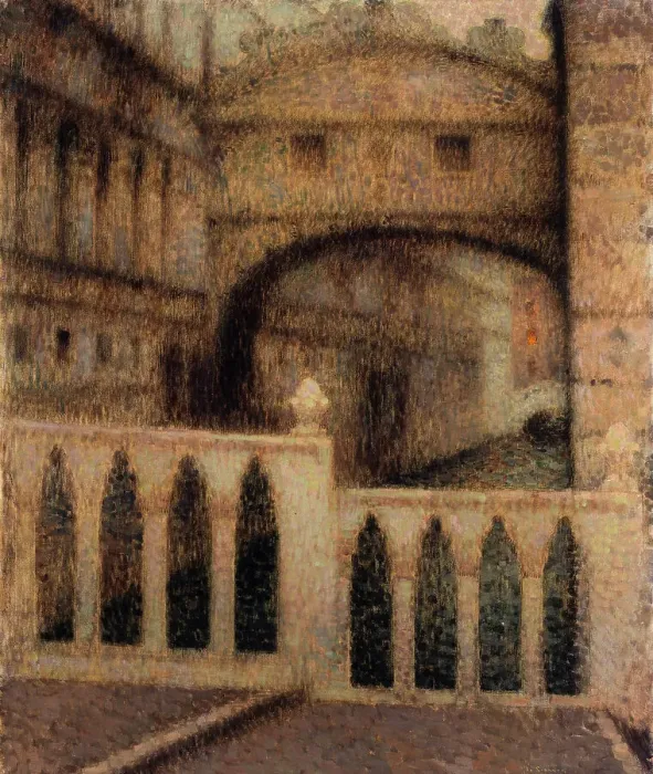 Framed Print : Le pont des Soupirs, 1906. Creator: Henri Eugene Le Sidaner Framed Print : Le pont des Soupirs, 1906. Creator: Henri Eugene Le Sidaner