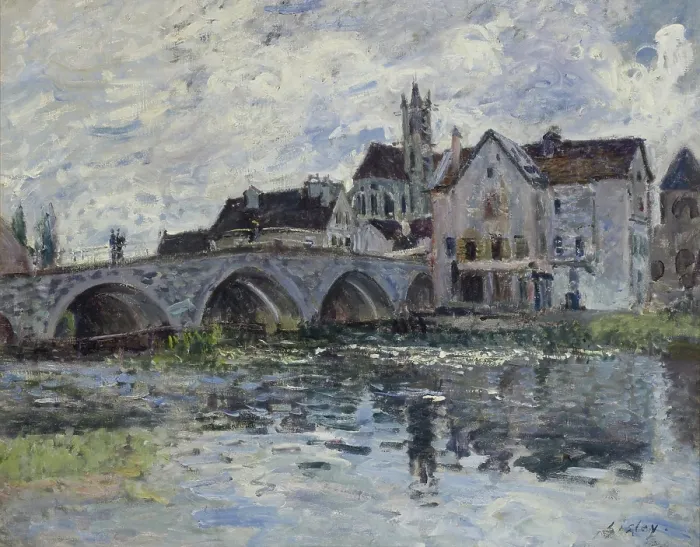 Framed Print : Le Pont de Moret, effet d'orage, 1887. Creator: Sisley, Alfred (1839-1899). Le Pont de Moret, effet d'orage, 1887. Creator: Sisley, Alfred (1839-1899) Framed Print : Le Pont de Moret, effet d'orage, 1887. Creator: Sisley, Alfred (1839-1899). Le Pont de Moret, effet d'orage, 1887. Creator: Sisley, Alfred (1839-1899)