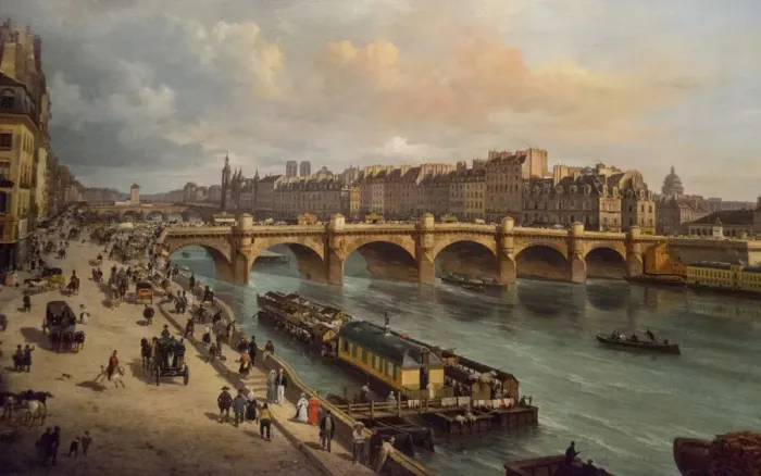 Framed Print : Le Pont-Neuf et la CiteParis 1832, 1832. Creator: Canella, Giuseppe Framed Print : Le Pont-Neuf et la CiteParis 1832, 1832. Creator: Canella, Giuseppe