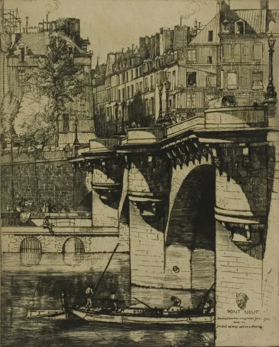 Framed Print : Le Pont Neuf, Paris, 1906. Creator: Donald Shaw MacLaughlan Framed Print : Le Pont Neuf, Paris, 1906. Creator: Donald Shaw MacLaughlan