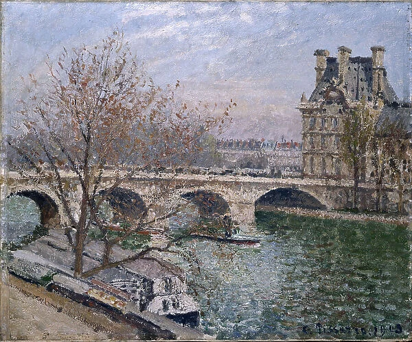 Le Pont Royal et le Pavillon de Flore, 1903. Creator: Camille Pissarro