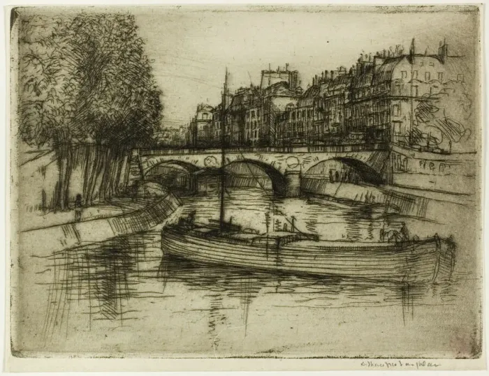 Framed Print : Le Pont St. Michel, Paris, 1900. Creator: Donald Shaw MacLaughlan Framed Print : Le Pont St. Michel, Paris, 1900. Creator: Donald Shaw MacLaughlan