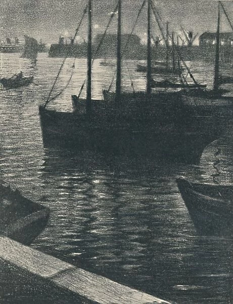 Le Port, 1919. Artist: CRW Nevinson