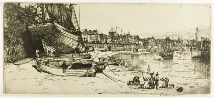 Framed Print : Le Port de Boulogne-sur-Mer, 1902. Creator: Donald Shaw MacLaughlan Framed Print : Le Port de Boulogne-sur-Mer, 1902. Creator: Donald Shaw MacLaughlan