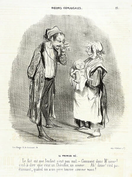 Le Premier Né, 1840. Creator: Honore Daumier