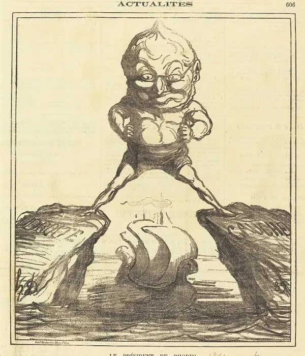 Framed Print : Le Président de Rhodes, 1871. Creator: Honore Daumier Framed Print : Le Président de Rhodes, 1871. Creator: Honore Daumier