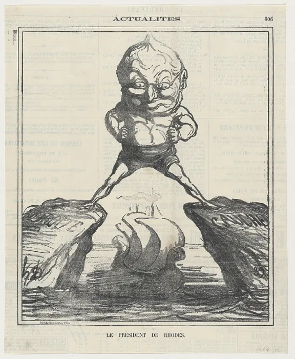 Framed Print : Le President de Rhodes, 1871. Creator: Honore Daumier Framed Print : Le President de Rhodes, 1871. Creator: Honore Daumier