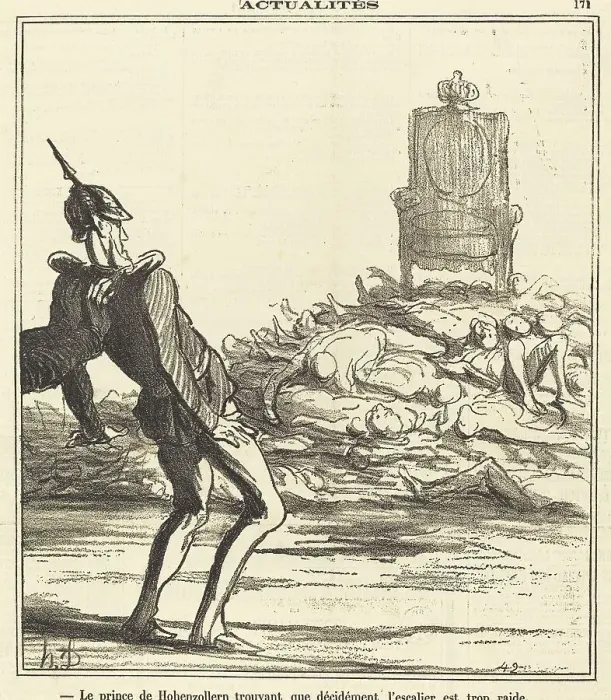 Framed Print : Le Prince de Hohenzollern... 1870. Creator: Honore Daumier Framed Print : Le Prince de Hohenzollern... 1870. Creator: Honore Daumier