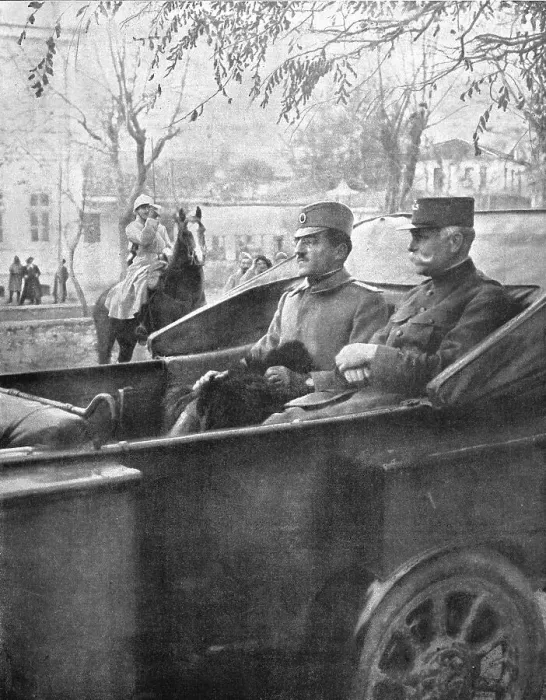 Framed Print : Le Prince de Serbie et le general Sarrail entrant a Monastir (21 nov 1916), 1916. Creator: Unknown Framed Print : Le Prince de Serbie et le general Sarrail entrant a Monastir (21 nov 1916), 1916. Creator: Unknown