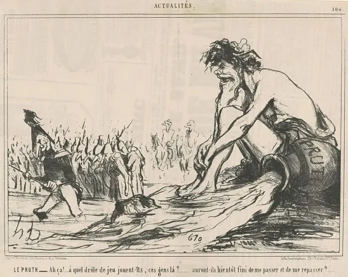Framed Print : Le Pruth, 19th century. Creator: Honore Daumier Framed Print : Le Pruth, 19th century. Creator: Honore Daumier