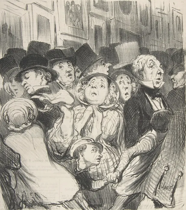 Framed Print : Le Public au Salon - un jour ou l'on ne paye pas, 1852. Creator: Honore Daumier. Le Public au Salon - un jour ou l'on ne paye pas, 1852. Creator: Honore Daumier Framed Print : Le Public au Salon - un jour ou l'on ne paye pas, 1852. Creator: Honore Daumier. Le Public au Salon - un jour ou l'on ne paye pas, 1852. Creator: Honore Daumier