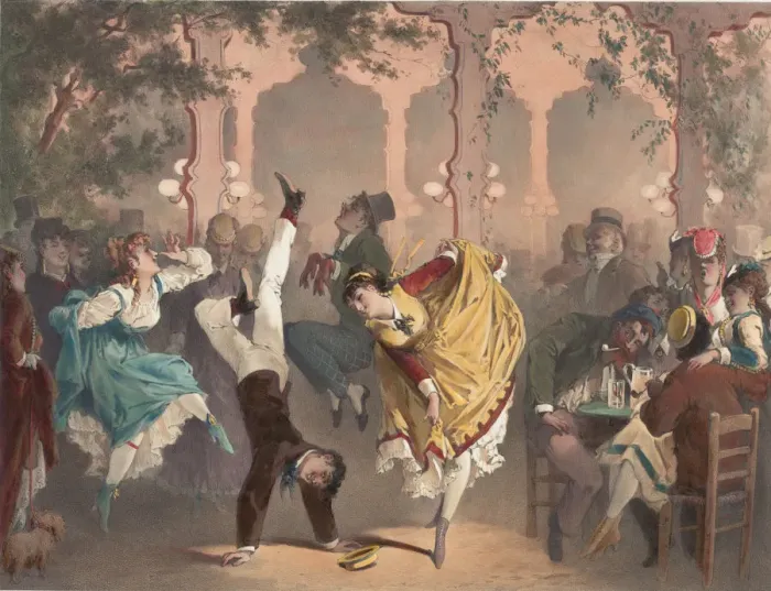 Framed Print : Le quadrille a Bullier, 1870 Framed Print : Le quadrille a Bullier, 1870