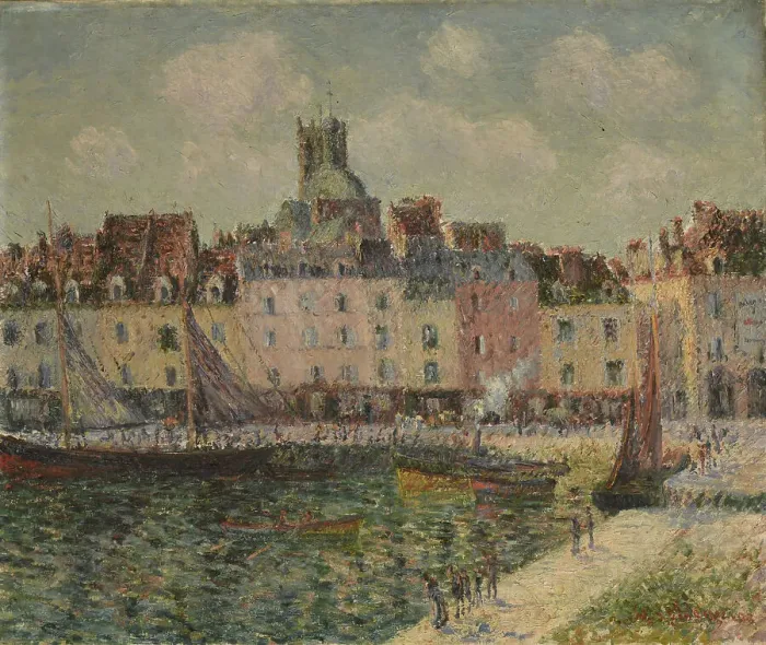 Framed Print : Le Quai Duquesne à Dieppe, 1903. Creator: Loiseau, Gustave (1865-1935) Framed Print : Le Quai Duquesne à Dieppe, 1903. Creator: Loiseau, Gustave (1865-1935)
