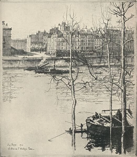 Le Quai de l Horloge, 1915. Artist: Eugene Bejot