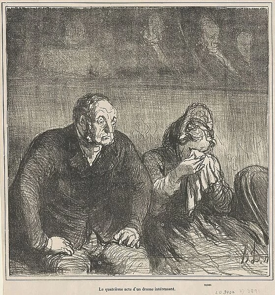 Le quatrième acte d'un drame intéressant, 19th century. Creator: Honore Daumier