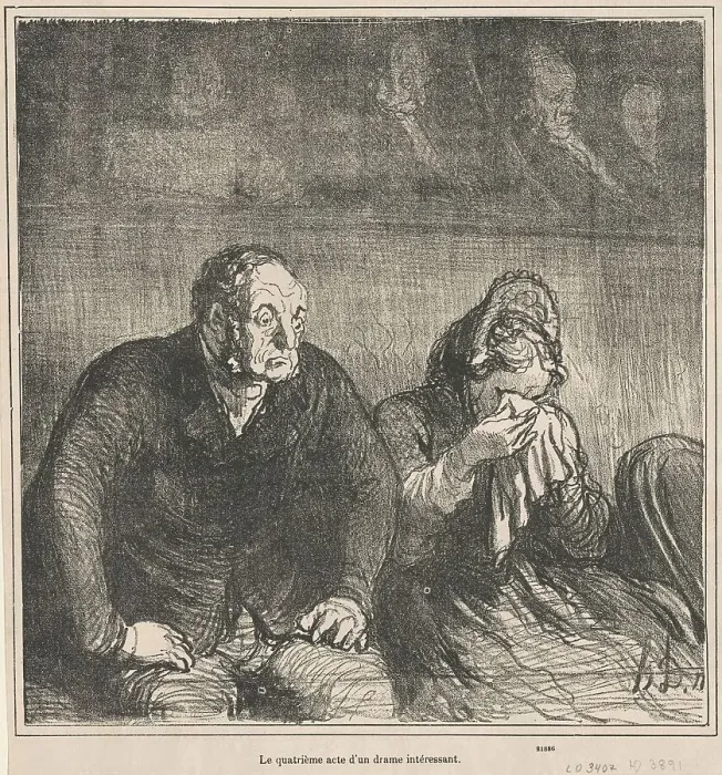 Framed Print : Le quatrième acte d'un drame intéressant, 19th century. Creator: Honore Daumier Framed Print : Le quatrième acte d'un drame intéressant, 19th century. Creator: Honore Daumier