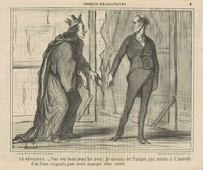 Framed Print : Le régisseur, 19th century. Creator: Honore Daumier Framed Print : Le régisseur, 19th century. Creator: Honore Daumier