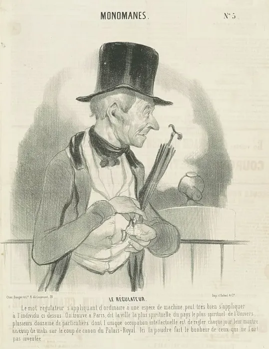 Framed Print : Le regulateur, 19th century. Creator: Honore Daumier Framed Print : Le regulateur, 19th century. Creator: Honore Daumier