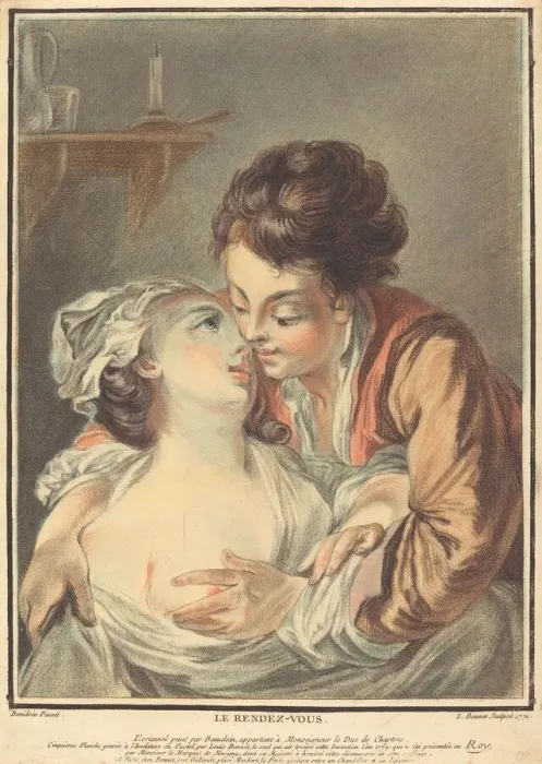 Framed Print : Le Rendez-vous, 1771. Creator: Louis Marin Bonnet Framed Print : Le Rendez-vous, 1771. Creator: Louis Marin Bonnet