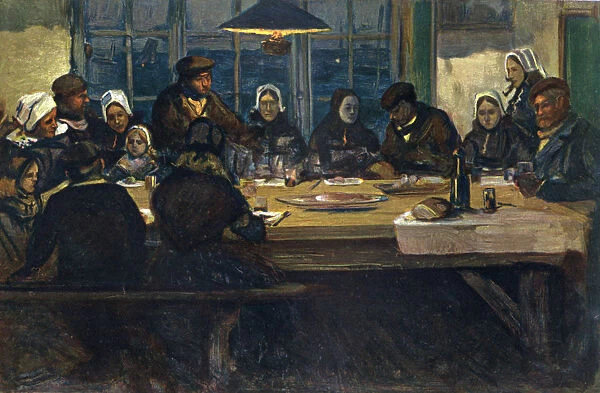 Le Repas D Adieu, 1899. Artist: Charles Cottet